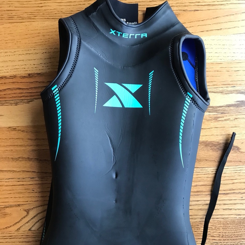 Women's Black and Blue Wetsuit